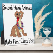 Second Hand Animals Tabletop Plaque with Easel フォトプラーク (側面)