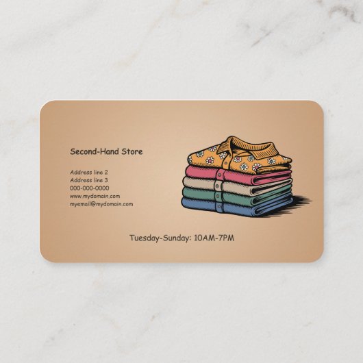 Second-Hand Clothes 名刺 (裏面)