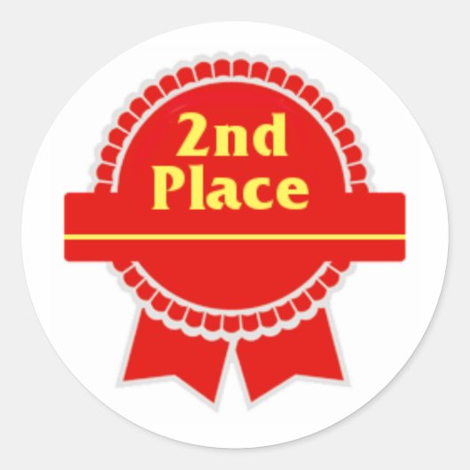 Second Place Sticker ラウンドシール (正面)