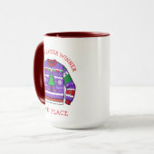 Second Place Ugly Sweater Winner Christmas マグカップ (正面左)