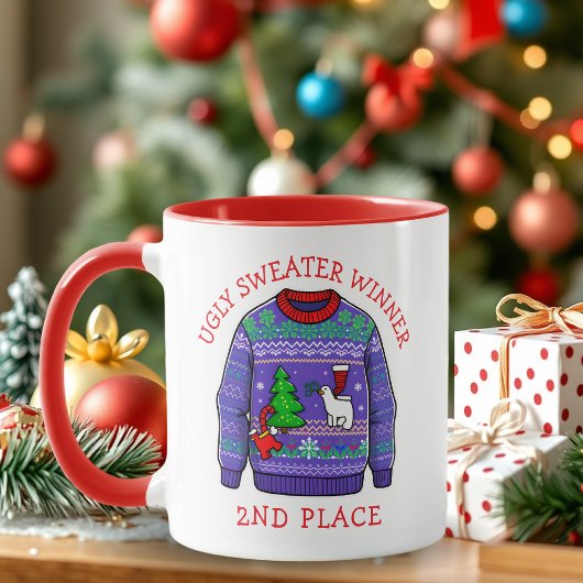 Second Place Ugly Sweater Winner Christmas マグカップ