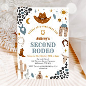Second Rodeo Cowboy Western 2nd Birthday 招待状