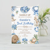 Second Rodeo Cowboy Wild West Birthday Party 招待状 (スタンド正面)