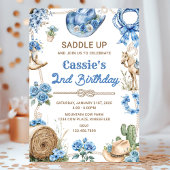 Second Rodeo Cowboy Wild West Birthday Party 招待状