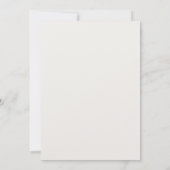 Second Wedding Invitation. Modern minimalist  招待状 (裏面)