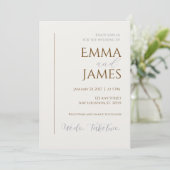 Second Wedding Invitation. Modern minimalist  招待状 (スタンド正面)