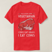 Secondhand Vegetarian Funny BBQ Grilling Tシャツ (デザイン正面)