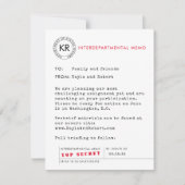 Secret Agent Spy日付の保存 セーブザデート (正面)