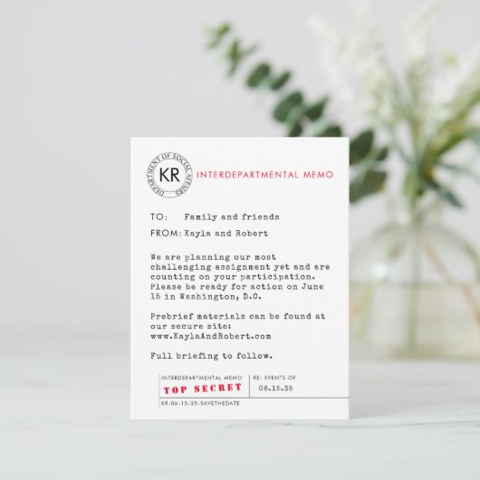 Secret Agent Spy日付の保存 セーブザデート (スタンド正面)