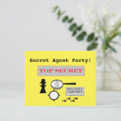「Secret Agent/Spy」パーティの招待状 招待状 (スタンド正面)