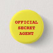 「Secret Agent/Spy」ボタン 缶バッジ (正面)