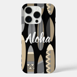 Secret Beach Hawaiian Surfboards - ブラック iPhone 16 Proケース