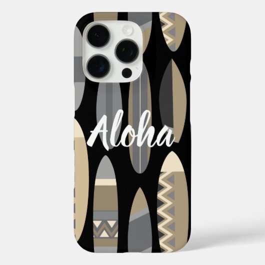 Secret Beach Hawaiian Surfboards - ブラック Case-Mate iPhoneケース (裏面)