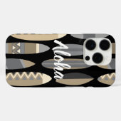 Secret Beach Hawaiian Surfboards - ブラック Case-Mate iPhoneケース (裏面 (横))