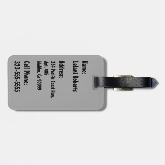 Secret Beach Hawaiian Surfboards - Neutral ラゲッジタグ (裏面横)