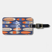 Secret Beach Hawaiian Surfboards - Orange ラゲッジタグ (正面横)