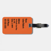 Secret Beach Hawaiian Surfboards - Orange ラゲッジタグ (裏面横)