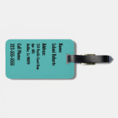 Secret Beach Hawaiian Surfboards - Turquoise ラゲッジタグ (裏面横)