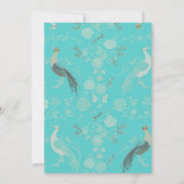 Secret d'Indochine luxury Chinoiserie pattern 招待状 (裏面)