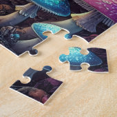 Secret Fairy Market Forest with Mushrooms & Tree ジグソーパズル (側面)