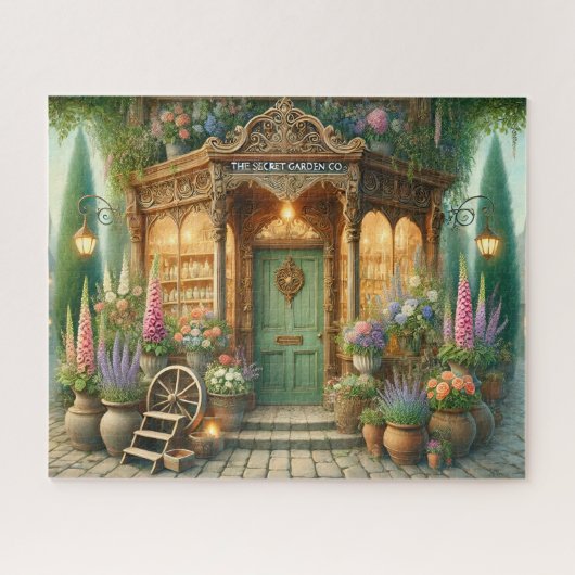 Secret Garden Flower Shop Gardener's Cobblestone ジグソーパズル (横)