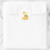 Secret Heart "#1" Gold Flying Frog Classic ラウンドシール (バッグ)