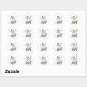 Secret Heart "25" Silver Anniversary Flying Frog ラウンドシール (シート)