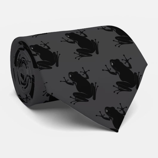 Secret Heart Frog Minimalist Graphic ネクタイ (ロール)