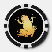 Secret Heart Gold and Silver Flying Frog ポーカーチップ (正面)