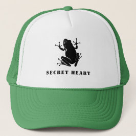 Secret Heart Vintage Frog Custom Text Trucker  キャップ