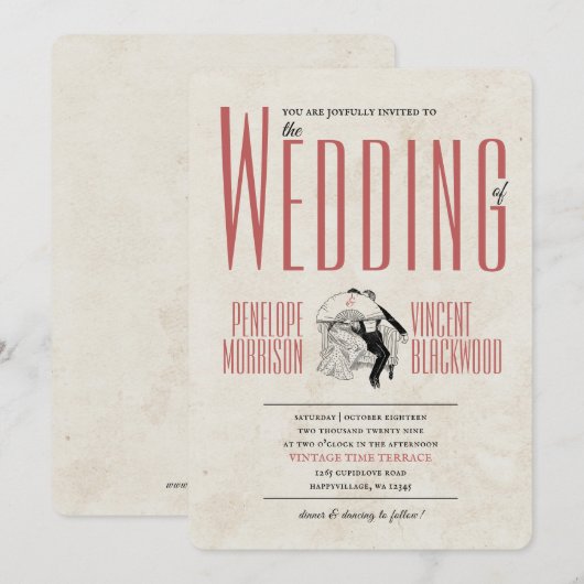 Secret Kiss Wedding Invitation 招待状 (正面/裏面)