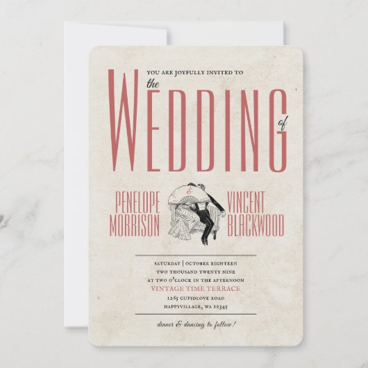 Secret Kiss Wedding Invitation 招待状 (正面)