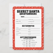 Secret Santa Giftアンケート シーズンカード (正面)