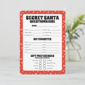 Secret Santa Giftアンケート シーズンカード (スタンド正面)