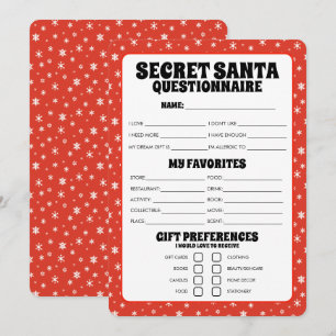 Secret Santa Giftアンケート シーズンカード