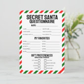 Secret Santa Giftアンケート 招待状 (スタンド正面)