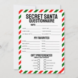 Secret Santa Giftアンケート 招待状
