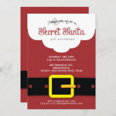 Secret Santa Gift Exchange企業のパーティー 招待状 (正面/裏面)