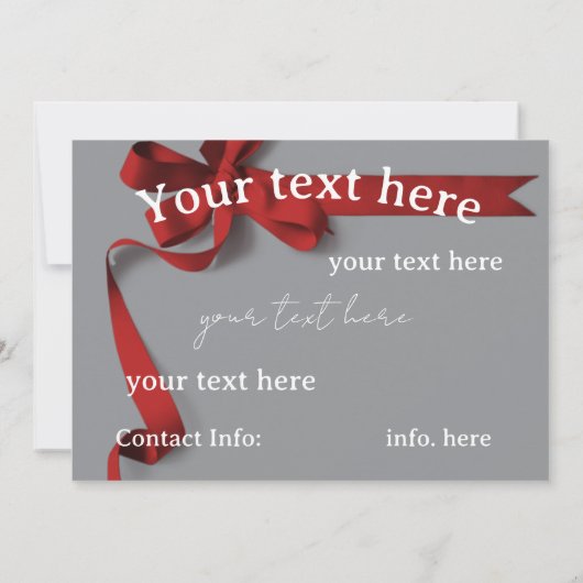 Secret Santa Gift Exchange  招待状 (裏面)