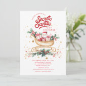 Secret Santa Gift Exchange Invitation 招待状 (スタンド正面)