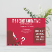 Secret Santa Party – Funny Invitation Card 招待状 (スタンド正面)