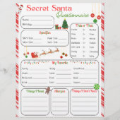 Secret Santa Questionnaire チラシ (正面)