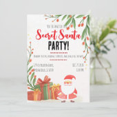 Secret Santa Watercolor Christmas Party  招待状 (スタンド正面)
