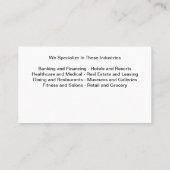 Secret Shopper Business Services 名刺 (裏面)