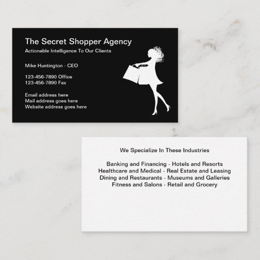 Secret Shopper Business Services 名刺 (正面/裏面)