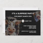 Secret Surprise Party Invite | Shhh Cow 招待状 (裏面)