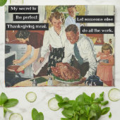 Secret to the Perfect Thanksgiving Dinnerヴィンテージ キッチンタオル (折り畳み)