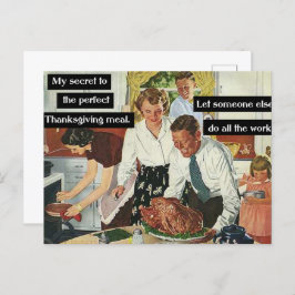 Secret to the Perfect Thanksgiving Dinnerヴィンテージ ポストカード