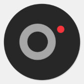 Secret Video Recording Funny Secret Agent Hallowee ラウンドシール (正面)