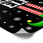 Secretary Elf Funny Christmas Family Matching  ポスター (角)